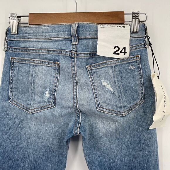 Rag & bone Gunner Distressed Capri Jeans size 24 - Picture 3 of 6